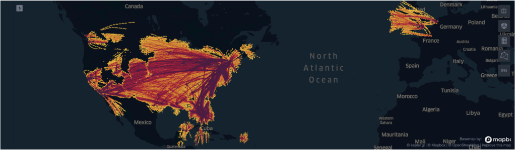 Aggregated Flight Traces