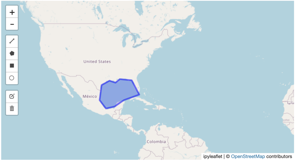 Spatial filter polygon