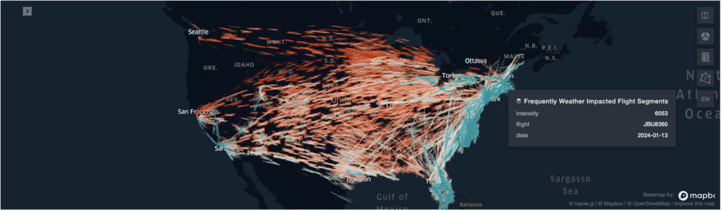 Impacted flight segments