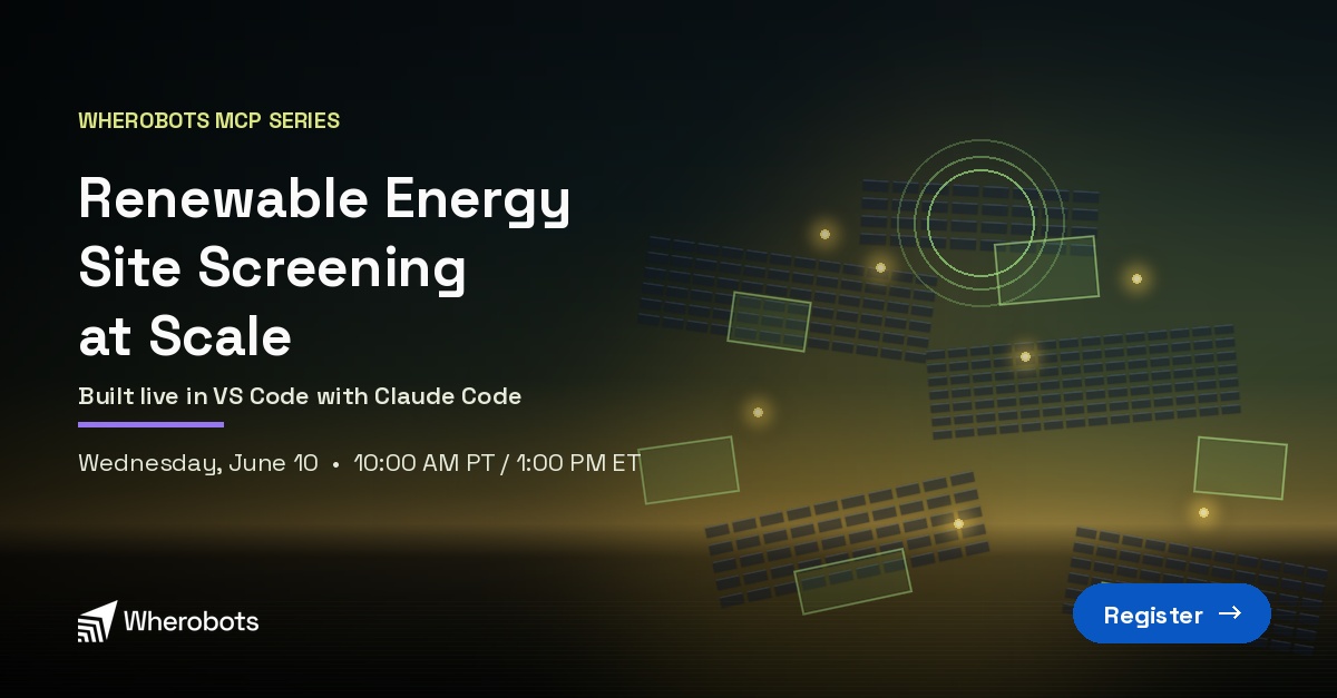 wherobots mcp series renewable energy social image