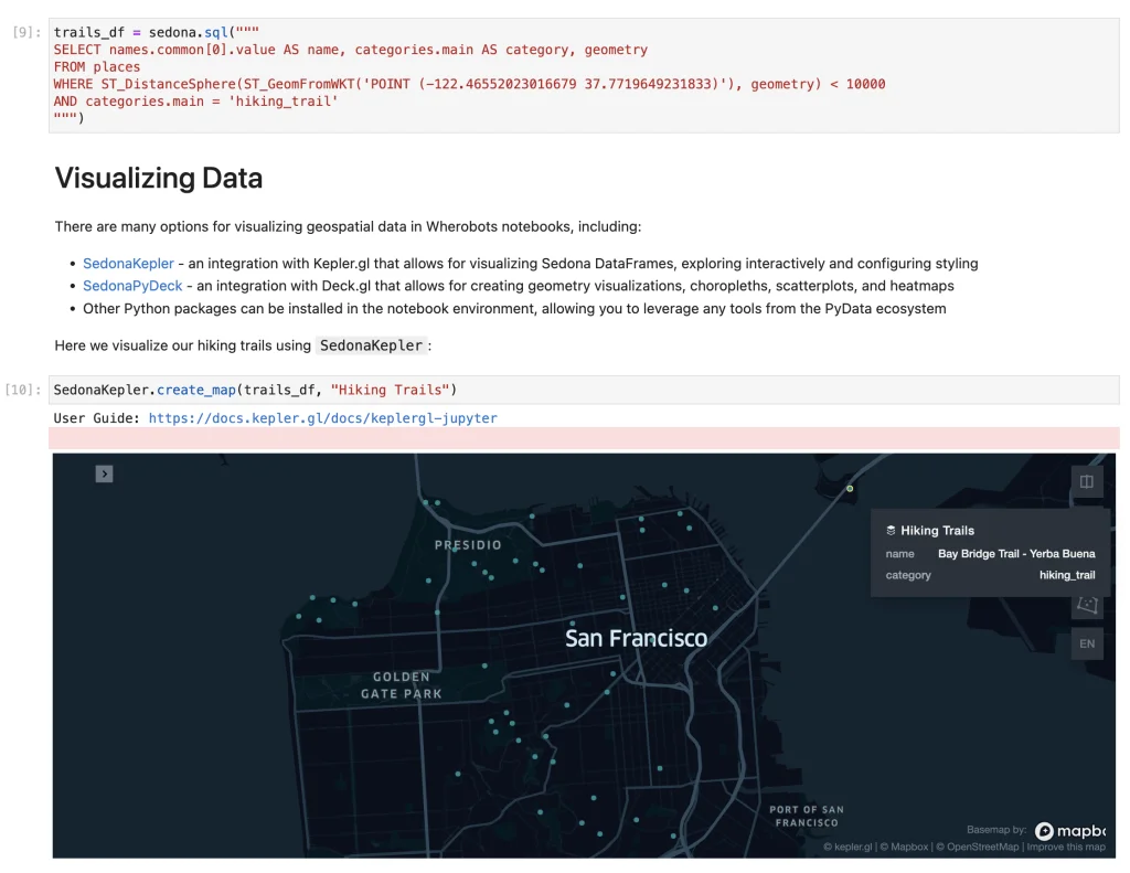 Querying the Wherobots Open Data Catalog