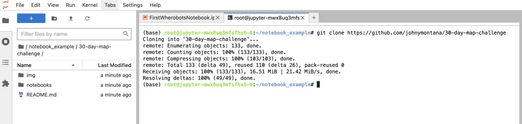 Using version control with the Wherobots Notebook Environment