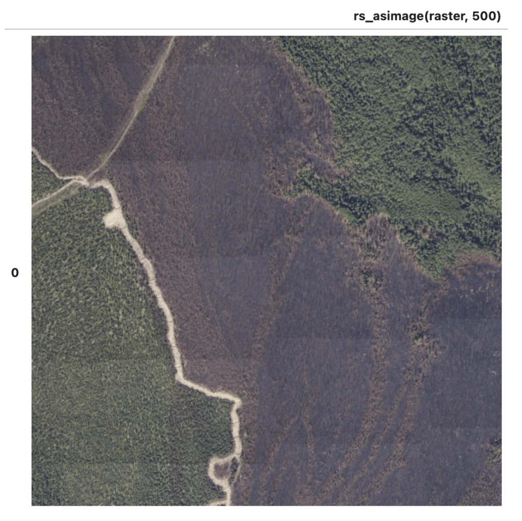 Visualizing a single GeoTiff aerial image